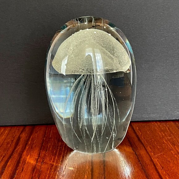 Handmade Glass Jellyfish, Jellyfish Ornaments, Handmade Art Glass Sculpture - Picture 2 of 7